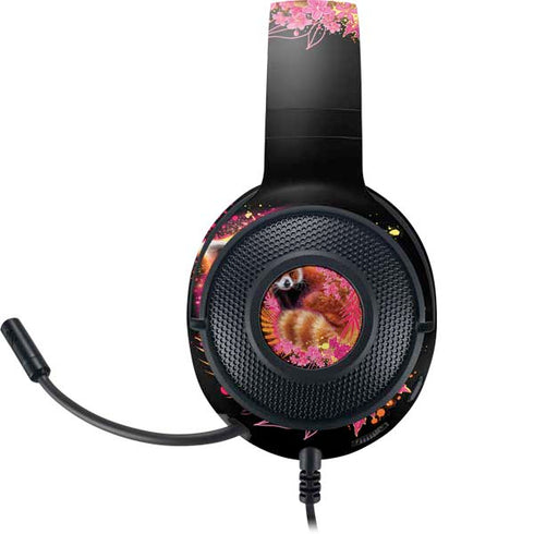Red Panda with Flowers by Sheena Pike Razer Kraken X Skin